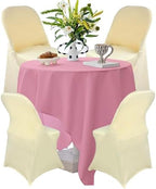 10PCS Stretch Spandex Folding Waterproof Chair Covers, Universal Fitted Chair Cover Protector for Wedding Party, alternate