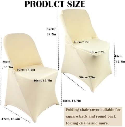 10PCS Stretch Spandex Folding Waterproof Chair Covers, Universal Fitted Chair Cover Protector for Wedding Party, alternate