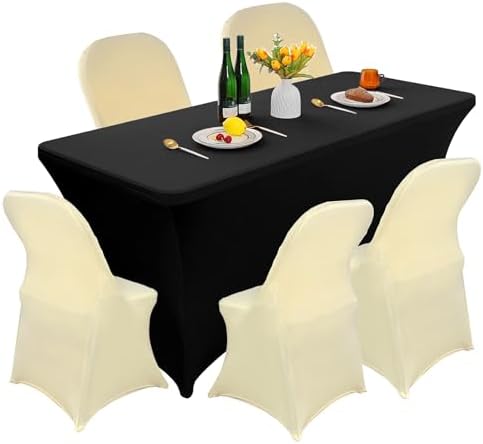 10PCS Stretch Spandex Folding Waterproof Chair Covers, Universal Fitted Chair Cover Protector for Wedding Party, alternate