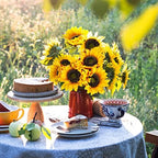 10pcs Sunflowers Artificial Flowers with Long Stem Fake Sunflowers Bulk Fall Decoration for Wedding Home, alternate view 5