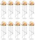 10pcs Tall Crystal Wedding Flower Stand with Crystal Chains in Clear