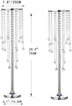 10pcs Tall Vases for Centerpieces 29.5in Silver Flower Stand for Table in Silver, alternate view 3