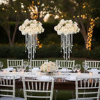 10pcs Tall Vases for Centerpieces 29.5in Silver Flower Stand for Table in Silver, alternate view 4