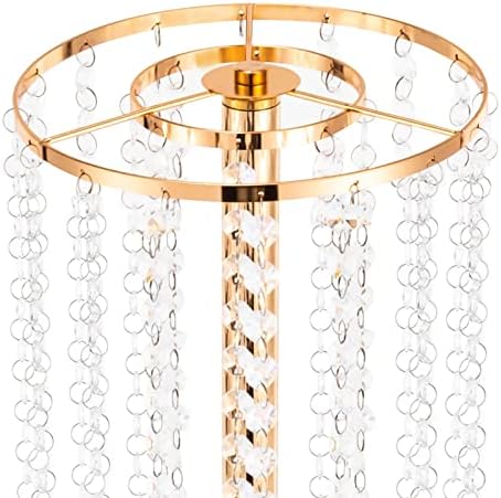 10pcs Vases Wedding Centerpieces Crystal Road Lead Metal Flower Arrangement Stand Flower Vase Holders with, alternate view 6