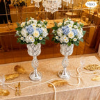 10pcs Vases Wedding Centerpieces Crystal Road Lead Metal Flower Arrangement Stand Flower Vase Holders with, alternate view 5