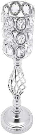 10pcs Vases Wedding Centerpieces Crystal Road Lead Metal Flower Arrangement Stand Flower Vase Holders with, alternate view 6
