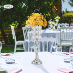 10pcs Vases Wedding Centerpieces Crystal Road Lead Metal Flower Arrangement Stand Flower Vase Holders with, alternate view 2