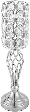 10pcs Vases Wedding Centerpieces Crystal Road Lead Metal Flower Arrangement Stand Flower Vase Holders with, alternate view 6