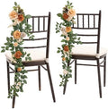 10pcs Wedding Chair Decorations, Apricot & Cream