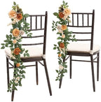10pcs Wedding Chair Decorations, Apricot & Cream
