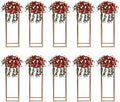 10Pcs Wedding Flower Centerpiece,31.5" Centerpieces for Table Wedding, Flower Stand for Wedding, Gold Vase Metal