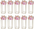 10Pcs Wedding Flower Centerpiece, Centerpieces for Table Wedding, Flower Stand for Wedding, Gold Vase Metal