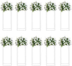 10pcs White Flower Stand, 23.6" Tall Metal Column Display Rack in White
