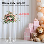 10pcs White Flower Stand, 23.6" Tall Metal Column Display Rack in White, alternate view 5