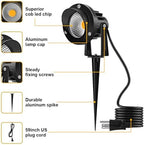 10W Landscape Lighting, 120V Plug-in Outdoor Spotlights, 2 Pack, alternate view 3