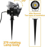 10W Landscape Lighting, 120V Plug-in Outdoor Spotlights, 2 Pack, alternate view 4