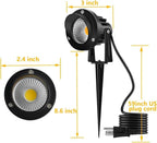 10W Landscape Lighting, 120V Plug-in Outdoor Spotlights, 4 Pack, alternate view 3