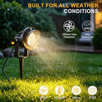 10W Landscape Lighting, 120V Plug-in Outdoor Spotlights, 8 Pack, alternate view 5