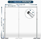 10x 8.6ft Pipe and Drap Backdrop Stand Kit, Heavy Duty Adjustable Frame Backdrop Stand With Flat Base, Carry Bag, alternate