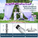 10x 8.6ft Pipe and Drap Backdrop Stand Kit, Heavy Duty Adjustable Frame Backdrop Stand With Flat Base, Carry Bag, alternate