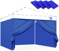 10x10 Canopy Sidewalls & Door for Canopy, Blue(4PCS Sidewalls Only)