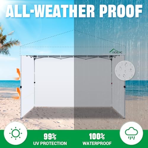 10x10 Canopy Sidewalls Only, Blue (3PCS, No Frame or Top), alternate view 3