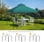 10x10 Double Tiered Gazebo Replacement Canopy, Upgraded 300D Polyester Heavy Duty Canopy Cover Top with Air, alternate view 6