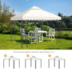 10x10 Double Tiered Gazebo Replacement Canopy, Upgraded 300D Polyester Heavy Duty Canopy Cover Top with Air, alternate view 6