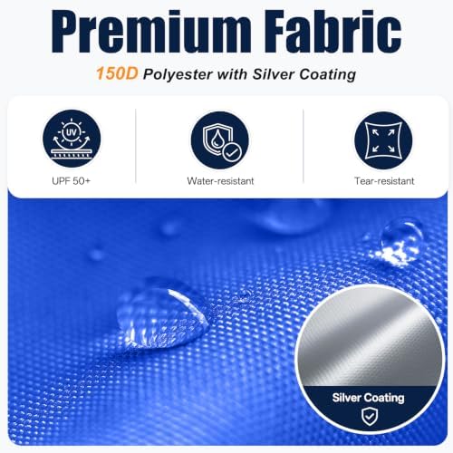 10x10 Durable Pop Up Canopy Tent with 1 Sidewall, Blue in Blue, alternate view 4