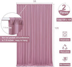 10x10 Dusty Pink Backdrop Curtain for Parties Wedding Wrinkle Free Pink Photo Curtains Backdrop Drapes Fabric, alternate view