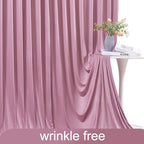 10x10 Dusty Pink Backdrop Curtain for Parties Wedding Wrinkle Free Pink Photo Curtains Backdrop Drapes Fabric, alternate view