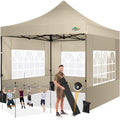 10x10 Ez Pop Up Canopy Tent with 4 sidewalls Heavy Duty Canopy UPF 50+, 100% Waterproof Outdoor Canopy Wedding
