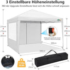 10x10 Ez Pop Up Canopy Tent with 4 Sidewalls White, alternate view 3