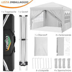 10x10 Ez Pop Up Canopy Tent with 4 Sidewalls White, alternate view 7