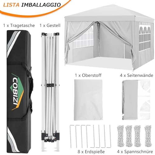 10x10 Ez Pop Up Canopy Tent with 4 Sidewalls White, alternate view 7