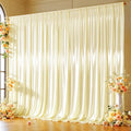 10x10 ft Champagne Glitter Backdrop Curtain for Parties, Wrinkle Free Satin Photo Backdrop Drapes 2 Panels