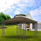 10x10 FT Gazebo Replacement Canopy Top Cover (Dark Brown) in 10x10 FT in Dark Brown, alternate view 7