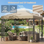 10x10 FT Gazebo Replacement Canopy Top Cover, Double Tiered Gazebo Cover in 10x10 FT, alternate view 5