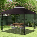 10x10 FT Gazebo Replacement Top, Canopy Replacement Cover Double Tiered for Outdoor BBQ Roof Cover Grill Shelter, alternate