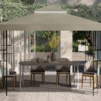 10x10 FT Gazebo Replacement Top, Canopy Replacement Cover Double Tiered for Outdoor BBQ Roof Cover Grill Shelter, alternate
