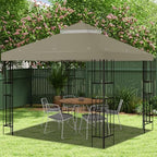 10x10 FT Gazebo Replacement Top, Canopy Replacement Cover Double Tiered for Outdoor BBQ Roof Cover Grill Shelter, alternate