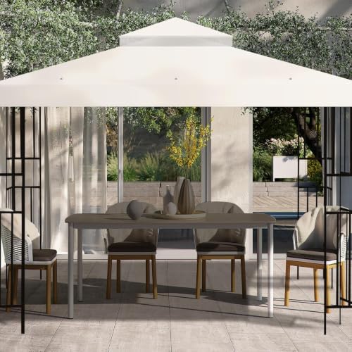10x10 FT Gazebo Replacement Top, Canopy Replacement Cover Double Tiered for Outdoor BBQ Roof Cover Grill Shelter, alternate