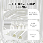 10x10 ft Ivory Glitter Backdrop Curtain for Parties, Wrinkle Free Glitter Photo Backdrop Drapes 2 Panels 5x10FT, alternate