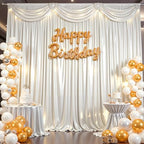 10x10 ft Ivory Glitter Backdrop Curtain for Parties, Wrinkle Free Glitter Photo Backdrop Drapes 2 Panels 5x10FT, alternate