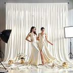 10x10 ft Ivory Glitter Backdrop Curtain for Parties, Wrinkle Free Glitter Photo Backdrop Drapes 2 Panels 5x10FT, alternate