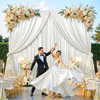 10x10 ft Ivory Glitter Backdrop Curtain for Parties, Wrinkle Free Glitter Photo Backdrop Drapes 2 Panels 5x10FT, alternate