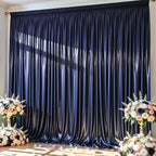 10x10 ft Navy Blue Glitter Backdrop Curtain for Parties, Wrinkle Free Glitter Photo Backdrop Drapes 2 Panels