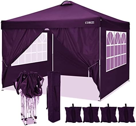 10x10 FT Outdoor Canopy Tent, Purple in 10x10 FT