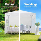 10x10 FT Party Tent, Outdoor Wedding Tents for Parties, Canopy Event Tent with 3 Removable Sidewalls, Waterproof, alternate