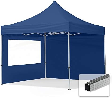 10x10 ft PES 700 Economy Pop Up Canopy Tent, Aluminum, Dark Blue in 10x10 ft in blue